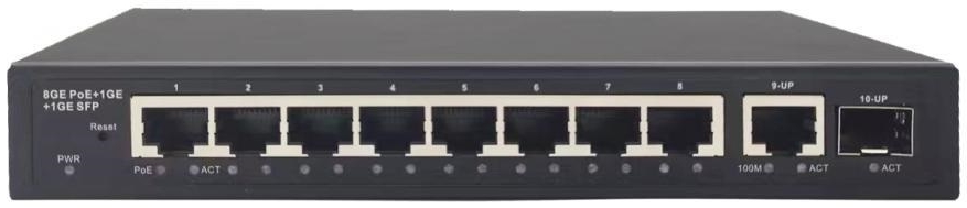 8 портовый PoE коммутатор