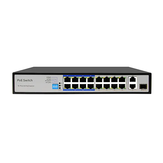 16 портовый РОЕ коммутатор с 2 Uplink и 1 SFP